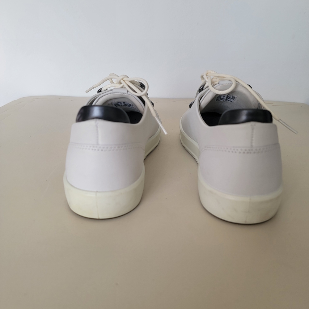 Ecco White and Black Women's Sneakers - Picture 9 of 11